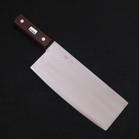 Chinese Cleaver Yasukihagane 220mm-Yasukihagane-Polished-Western Handle-[Musashi]-[Japanese-Kitchen-Knives]