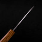 Deba AUS-8 Polished Oak Handle 120mm-AUS-8-Polished-Japanese Handle-[Musashi]-[Japanese-Kitchen-Knives]