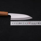 Deba AUS-8 Polished Oak Handle 120mm-AUS-8-Polished-Japanese Handle-[Musashi]-[Japanese-Kitchen-Knives]