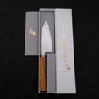 Deba AUS-8 Polished Oak Handle 120mm-AUS-8-Polished-Japanese Handle-[Musashi]-[Japanese-Kitchen-Knives]