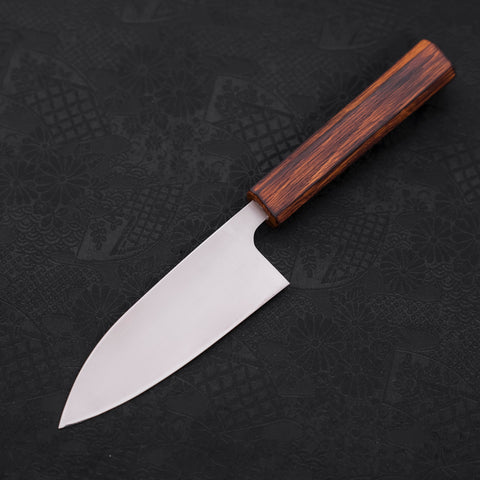 Deba AUS-8 Polished Sumi Urushi Handle 120mm-AUS-8-Polished-Japanese Handle-[Musashi]-[Japanese-Kitchen-Knives]