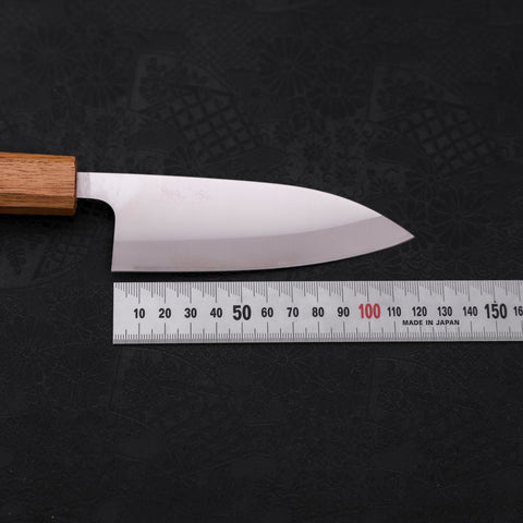 Deba AUS-8 Polished Yaki-Urushi Handle 120mm-AUS-8-Polished-Japanese Handle-[Musashi]-[Japanese-Kitchen-Knives]