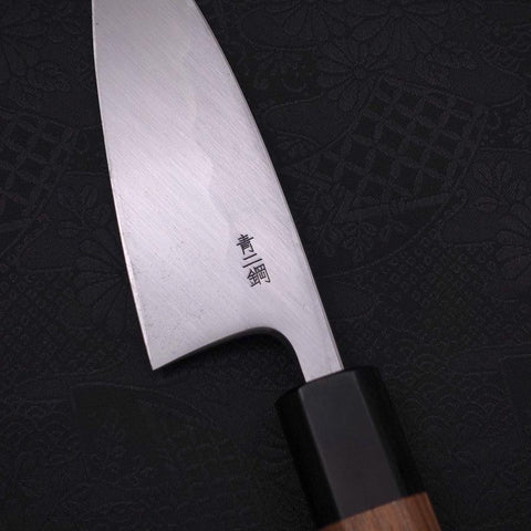 Deba Blue steel #2 Kasumi Walnut Handle 120mm-Blue steel #2-Kasumi-Japanese Handle-[Musashi]-[Japanese-Kitchen-Knives]