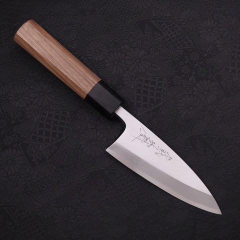 Deba Blue steel #2 Kasumi Walnut Handle 120mm-Blue steel #2-Kasumi-Japanese Handle-[Musashi]-[Japanese-Kitchen-Knives]