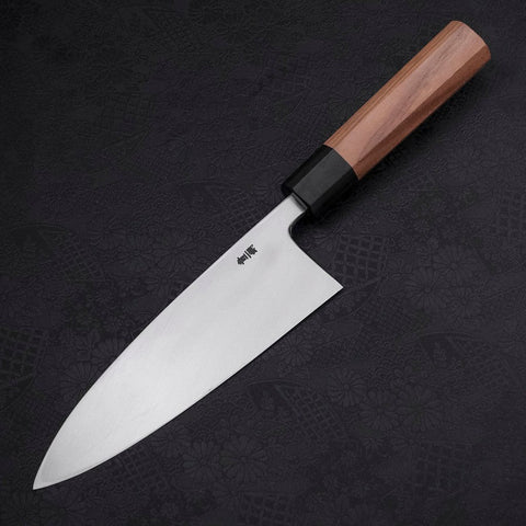 Deba Blue steel #2 Kasumi Walnut Handle 195mm-Blue steel #2-Kasumi-Japanese Handle-[Musashi]-[Japanese-Kitchen-Knives]