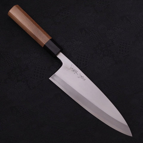 Deba Blue steel #2 Kasumi Walnut Handle 210mm-Blue steel #2-Kasumi-Japanese Handle-[Musashi]-[Japanese-Kitchen-Knives]