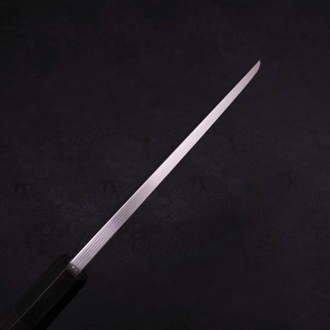 Deba Blue steel #2 Suminagashi Buffalo Ebony Handle 165mm-[Musashi]-[Japanese-Kitchen-Knives]