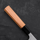 Deba Left Hand AUS-10 Polished Buffalo Teak Handle 165mm-AUS-10-Polished-Japanese Handle-[Musashi]-[Japanese-Kitchen-Knives]