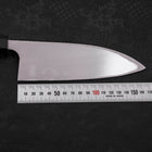 Deba Left Hand AUS-10 Polished Buffalo Teak Handle 165mm-AUS-10-Polished-Japanese Handle-[Musashi]-[Japanese-Kitchen-Knives]