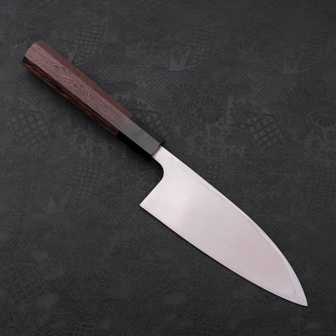 Deba Left Hand AUS-10 Polished Buffalo Wenge Handle 150mm-AUS-10-Polished-Japanese Handle-[Musashi]-[Japanese-Kitchen-Knives]