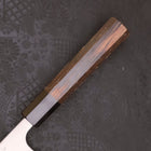 Deba Left Hand AUS-10 Polished Buffalo Wenge Handle 165mm-AUS-10-Polished-Japanese Handle-[Musashi]-[Japanese-Kitchen-Knives]