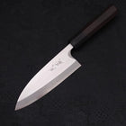 Deba Left Hand Silver Steel #3 Kasumi Buffalo Ebony Handle 165mm-Silver steel #3-Polished-Japanese Handle-[Musashi]-[Japanese-Kitchen-Knives]