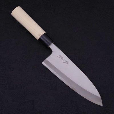 Deba SK Steel Kasumi Magnolia Handle 165mm-SK-Kasumi-Japanese Handle-[Musashi]-[Japanese-Kitchen-Knives]