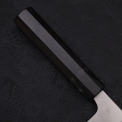 Deba Silver Steel #3 Kasumi Buffalo Ebony Handle 180mm-Silver steel #3-Polished-Japanese Handle-[Musashi]-[Japanese-Kitchen-Knives]