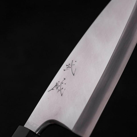 Deba Silver Steel #3 Kasumi Buffalo Teak Handle 180mm-Silver steel #3-Polished-Japanese Handle-[Musashi]-[Japanese-Kitchen-Knives]