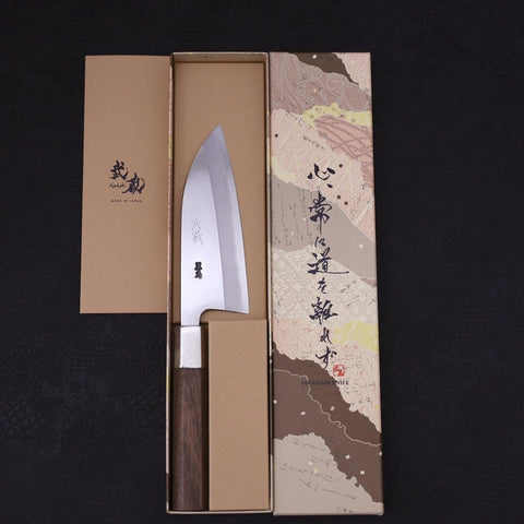 Deba Silver Steel #3 Walnut Handle 150mm-Silver Steel #3-Japanese Handle-[Musashi]-[Japanese-Kitchen-Knives]