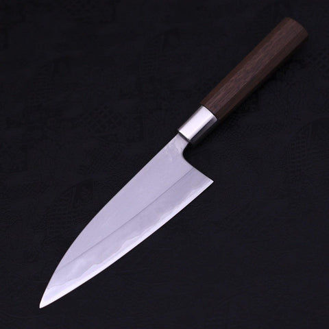 Deba Stainless Clad Blue Steel #2 Walnut Handle 165mm-Blue Steel #2-Japanese Handle-[Musashi]-[Japanese-Kitchen-Knives]