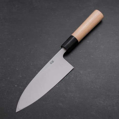 Deba White steel #2 Kasumi Buffalo Magnolia Handle 150mm-White steel #2-Kasumi-Japanese Handle-[Musashi]-[Japanese-Kitchen-Knives]