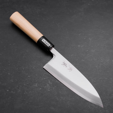 Deba White steel #2 Kasumi Buffalo Magnolia Handle 150mm-White steel #2-Kasumi-Japanese Handle-[Musashi]-[Japanese-Kitchen-Knives]