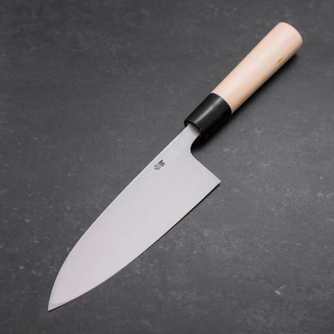 Deba White steel #2 Kasumi Buffalo Magnolia Handle 165mm-White steel #2-Kasumi-Japanese Handle-[Musashi]-[Japanese-Kitchen-Knives]