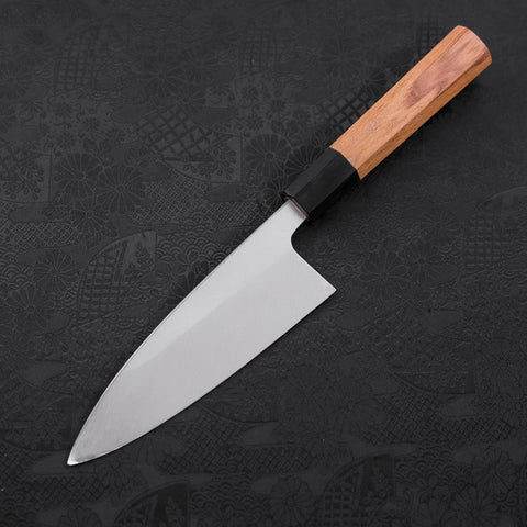 Deba White steel #2 Kasumi Buffalo Teak Handle 150mm-White steel #2-Kasumi-Japanese Handle-[Musashi]-[Japanese-Kitchen-Knives]