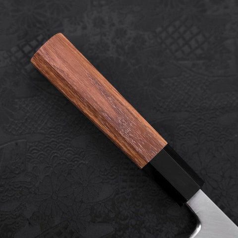 Deba White steel #2 Kasumi Buffalo Teak Handle 150mm-White steel #2-Kasumi-Japanese Handle-[Musashi]-[Japanese-Kitchen-Knives]