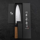 Deba White steel #2 Kasumi Buffalo Teak Handle 180mm-White steel #2-Kasumi-Japanese Handle-[Musashi]-[Japanese-Kitchen-Knives]