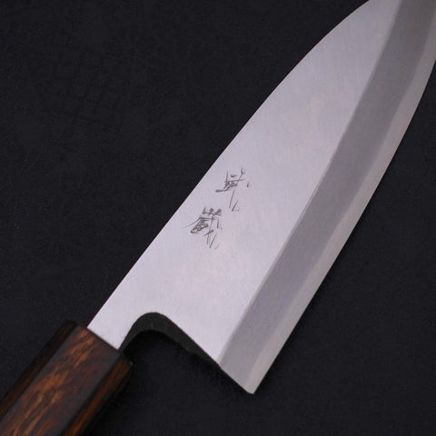 Deba White steel #2 Kasumi Sumi Urushi Handle 180mm-White steel #2-Kasumi-Japanese Handle-[Musashi]-[Japanese-Kitchen-Knives]