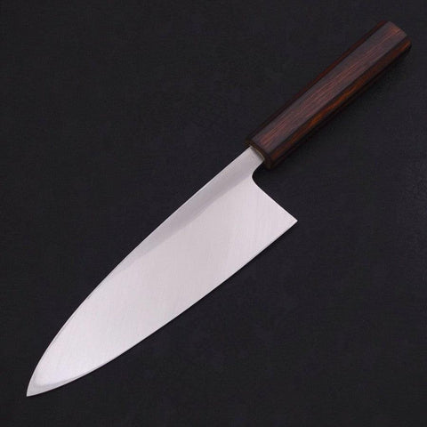 Deba White steel #2 Kasumi Sumi Urushi Handle 195mm-Blue steel #2-Kasumi-Japanese Handle-[Musashi]-[Japanese-Kitchen-Knives]