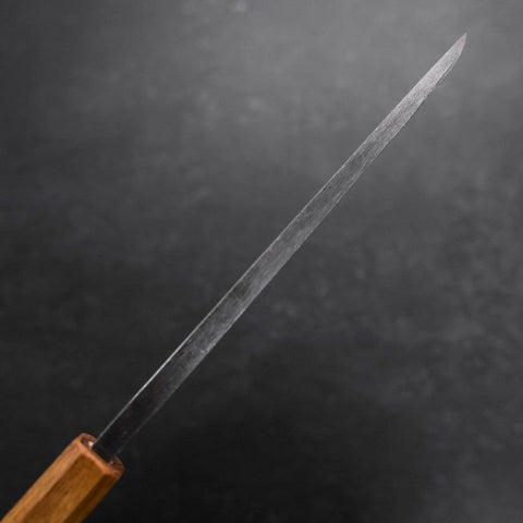 Deba White steel #2 Kurouchi Tsuchime Yaki Urushi Handle 180mm-[Musashi]-[Japanese-Kitchen-Knives]