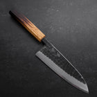 Deba White steel #2 Kurouchi Tsuchime Yaki Urushi Handle 180mm-[Musashi]-[Japanese-Kitchen-Knives]