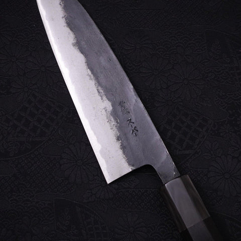 Funayuki Blue Super Kurouchi Buffalo Ebony Handle 165mm-Blue Super-Kurouchi-Japanese Handle-[Musashi]-[Japanese-Kitchen-Knives]