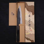 Funayuki Blue Super Kurouchi Buffalo Ebony Handle 165mm-Blue Super-Kurouchi-Japanese Handle-[Musashi]-[Japanese-Kitchen-Knives]