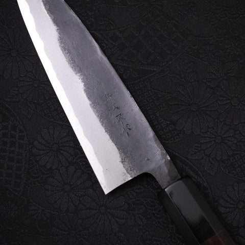 Funayuki Sabaki Blue Super Kurouchi Buffalo Ebony Handle 135mm-Blue Super-Kurouchi-Japanese Handle-[Musashi]-[Japanese-Kitchen-Knives]