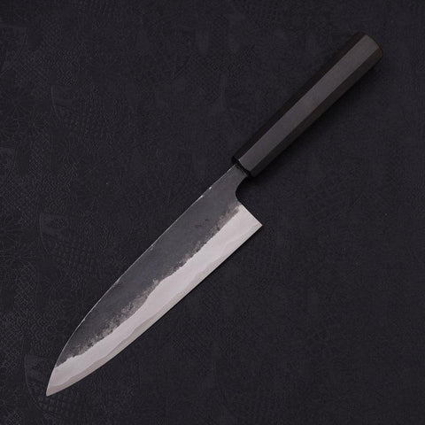 Funayuki Sabaki Blue Super Kurouchi Buffalo Ebony Handle 180mm-Blue Super-Kurouchi-Japanese Handle-[Musashi]-[Japanese-Kitchen-Knives]