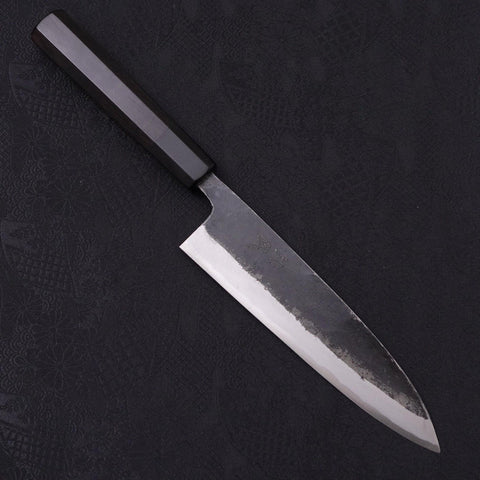 Funayuki Sabaki Blue Super Kurouchi Buffalo Ebony Handle 180mm-Blue Super-Kurouchi-Japanese Handle-[Musashi]-[Japanese-Kitchen-Knives]