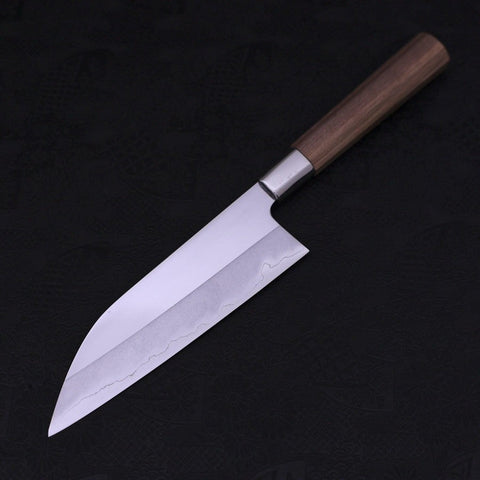 Funayuki Silver Steel #3 Ichimatsu Walnut Handle 165mm-Silver Steel #3-Japanese Handle-[Musashi]-[Japanese-Kitchen-Knives]