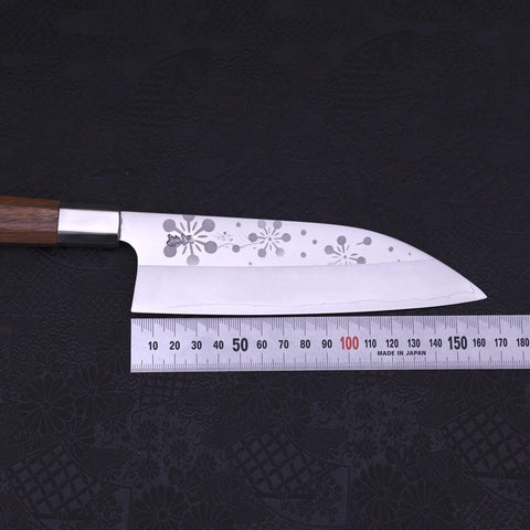 Funayuki Silver Steel #3 Kazahana Walnut Handle 165mm-Silver Steel #3-Japanese Handle-[Musashi]-[Japanese-Kitchen-Knives]