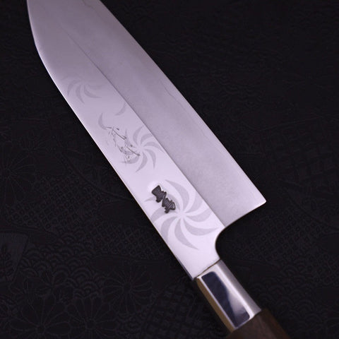 Funayuki Silver Steel #3 Kemanmon Walnut Handle 165mm-Silver Steel #3-Japanese Handle-[Musashi]-[Japanese-Kitchen-Knives]