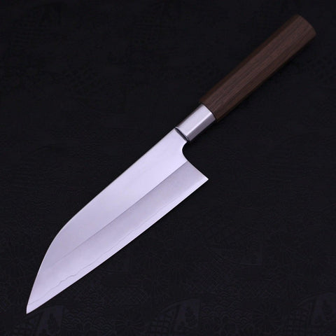 Funayuki Silver Steel #3 Kiku Walnut Handle 165mm-Silver Steel #3-Japanese Handle-[Musashi]-[Japanese-Kitchen-Knives]