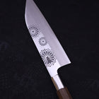 Funayuki Silver Steel #3 Kiku Walnut Handle 165mm-Silver Steel #3-Japanese Handle-[Musashi]-[Japanese-Kitchen-Knives]