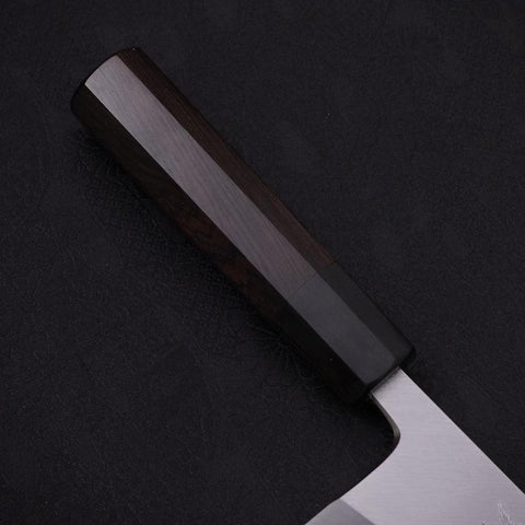 Garasuki Boning Knife White steel #2 Kasumi Buffalo Ebony Handle 180mm-White steel #2-Kasumi-Japanese Handle-[Musashi]-[Japanese-Kitchen-Knives]