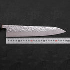 Gyuto AUS-10 Mirror Tsuchime Damascus Sumi Urushi Handle 240mm-AUS-10-Damascus-Japanese Handle-[Musashi]-[Japanese-Kitchen-Knives]