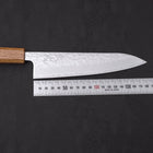 Gyuto AUS-10 Mirror Tsuchime Damascus Yaki Urushi Handle 180mm-AUS-10-Damascus-Japanese Handle-[Musashi]-[Japanese-Kitchen-Knives]