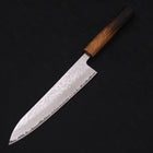 Gyuto AUS-10 Mirror Tsuchime Damascus Yaki Urushi Handle 210mm-AUS-10-Damascus-Japanese Handle-[Musashi]-[Japanese-Kitchen-Knives]