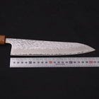 Gyuto AUS-10 Mirror Tsuchime Damascus Yaki Urushi Handle 210mm-AUS-10-Damascus-Japanese Handle-[Musashi]-[Japanese-Kitchen-Knives]