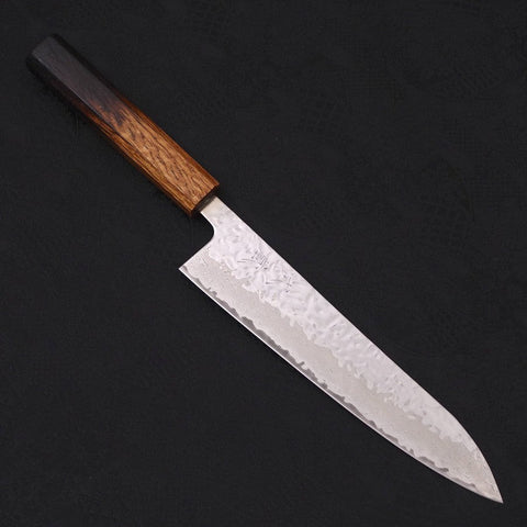 Gyuto AUS-10 Mirror Tsuchime Damascus Yaki Urushi Handle 210mm-AUS-10-Damascus-Japanese Handle-[Musashi]-[Japanese-Kitchen-Knives]