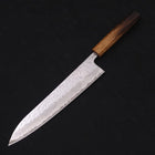 Gyuto AUS-10 Mirror Tsuchime Damascus Yaki-Urushi Handle 240mm-AUS-10-Damascus-Japanese Handle-[Musashi]-[Japanese-Kitchen-Knives]