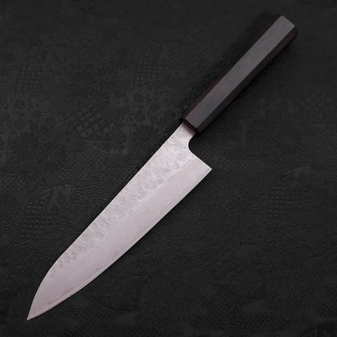 Gyuto AUS-10 Nashiji Damascus Ebony Handle 180mm-AUS-10-Damascus-Japanese Handle-[Musashi]-[Japanese-Kitchen-Knives]