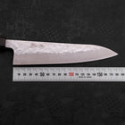 Gyuto AUS-10 Nashiji Damascus Ebony Handle 180mm-AUS-10-Damascus-Japanese Handle-[Musashi]-[Japanese-Kitchen-Knives]